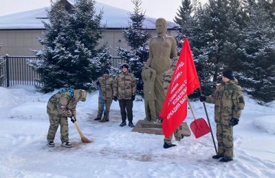 Во Всероссийской патриотической акции «Дорога к обелиску» принимают участие юнармеские отряды района