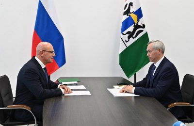 Дмитрий Чернышенко провёл рабочую встречу с Губернатором Новосибирской области Андреем Травниковым