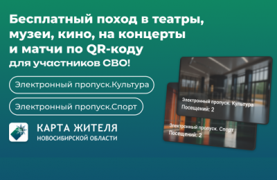 Электронный пропуск для посещения театров и матчей участниками СВО внедрен в Карте жителя Новосибирской области