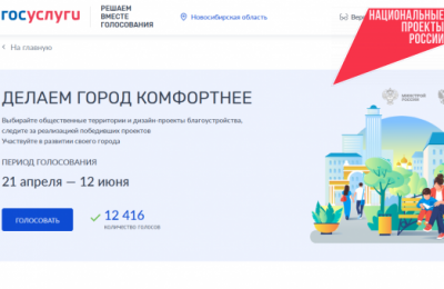 Более 10 тысяч человек уже проголосовали за объекты благоустройства в Новосибирской области
